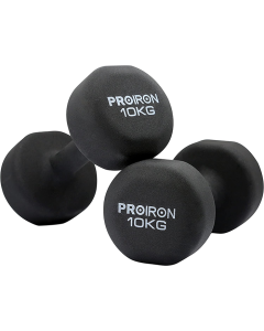 PROIRON Neoprene Coated 10kg Dumbbells