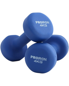 PROIRON Neoprene Coated 4kg Dumbbells