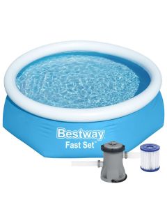 BestWay 8ft x 24inch Fast Set™ Above Ground Swimming Pool With Filter