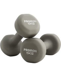 PROIRON Neoprene Coated 5kg Dumbbells