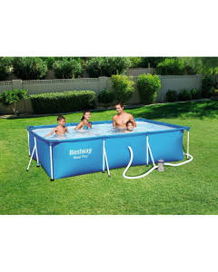 Bestway 9ft 10” Rectangular Above Ground Steel Pro Swimming Pool Set