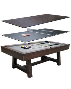 Deluxe 7ft Pool Table with Dinning Top and Table Tennis