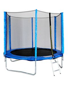 Neo 6ft Trampoline with Enclosure Free Shoe Tidy & Ladder – Blue