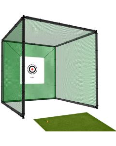 Hillman PGM 3m Heavy Duty Golf Practice Cage and Large Deluxe Practice Mat Package