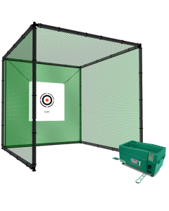 Hillman PGM 3m Heavy Duty Golf Practice Cage And Ball Dispenser Package