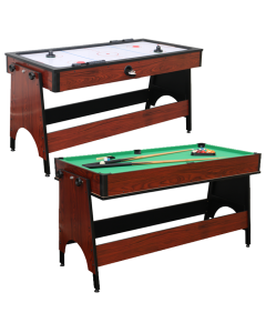 Walker & Simpson 2 in 1 Air Hockey & Pool Combo Table in Mahogany