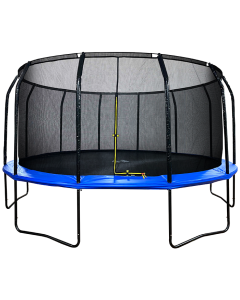 16ft Powder Coated Trampoline & Enclosure Blue