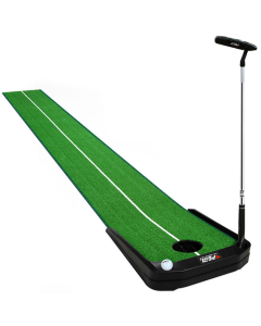 Hillman PGM 3m Golf Putting Trainer Artificial Turf with Electronic Ball Return