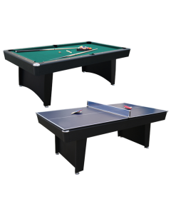 Walker and Simpson Pool & Table Tennis Combo Table in Black