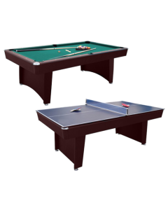 Walker and Simpson Pool & Table Tennis Combo Table in Mahogany