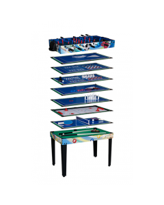 Air League 12 in 1 Multi Games Table with Pool Table Football & Table Tennis